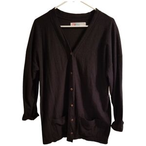 Free People Beach Women's M Black Take A Walk Button Up Cardigan NEW